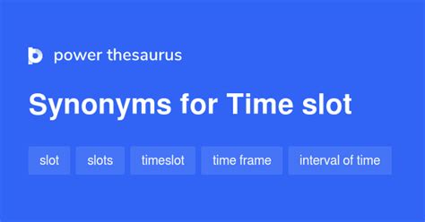 time slot synonym